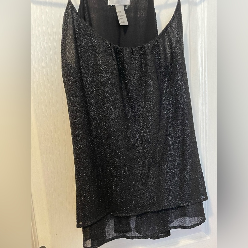 Sexy H&M Strappy Black Sparkly Top 🖤 BRAND NEW CONDITION